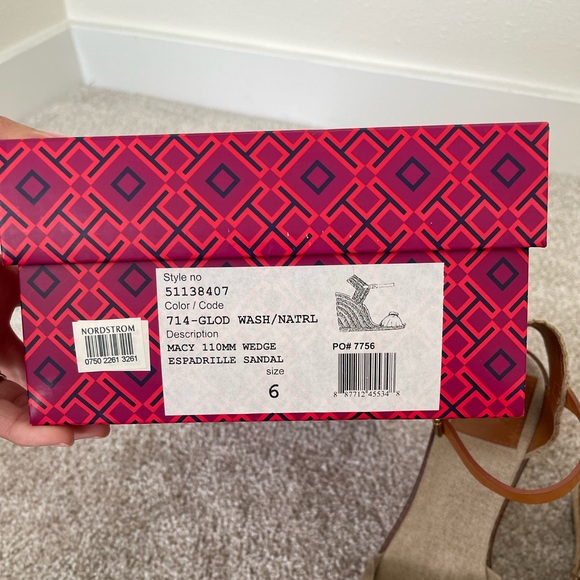 Tory Burch ‘Macy’ Espadrille Sandal - size 6 - Picture 6 of 7